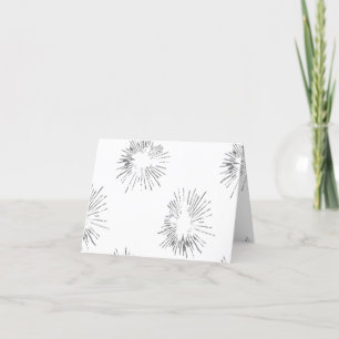 Line art, Light Grey, Geyser Folded Thank You Card
