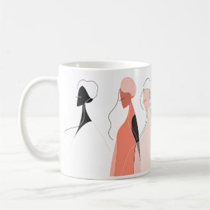 Line Art Of Women Coffee Mug