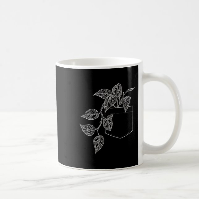 Line Art Plant Lover, Indoor Gardeners, Grow Thos  Coffee Mug (Right)
