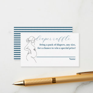 Line Art Pregnancy Minimalist Enclosure Card