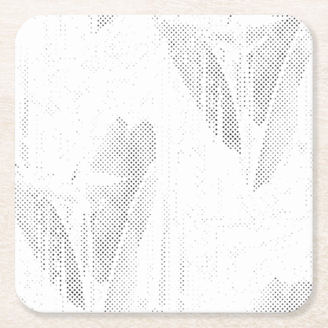 Line art, Seashell, Harp Paper Coaster (Front)