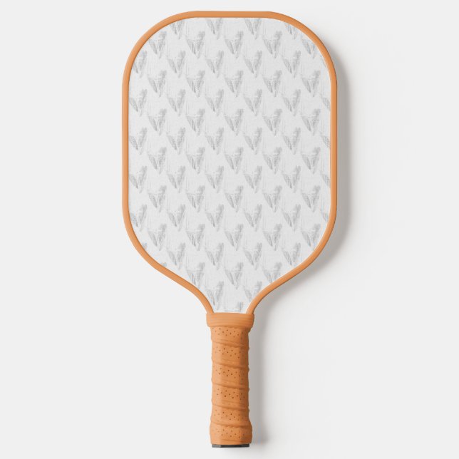 Line art, Seashell, Harp Pickleball Paddle (Front)