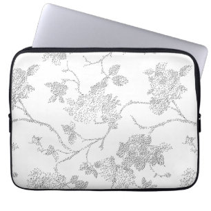 line art, Snow Drift, Vista White Electronics Bag