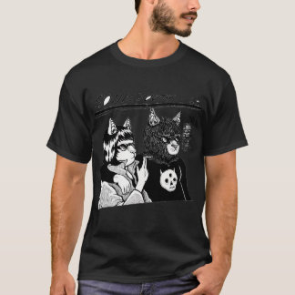 Line Art Style Rock Band T-Shirt
