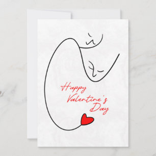 Line art Valentine's day Card