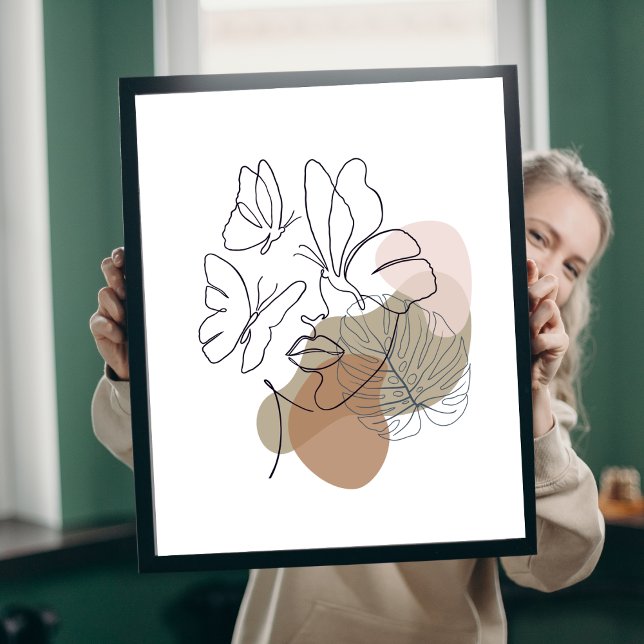 Line Art Woman Wall Art (Creator Uploaded)