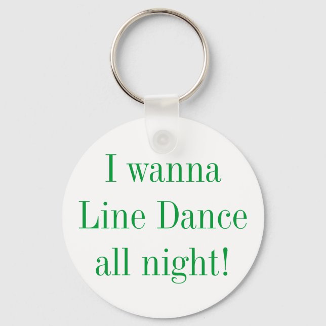 Line Dance All Night Dancing Key Ring (Front)