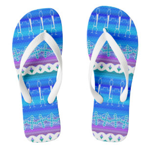 Line Dance Blue Thongs