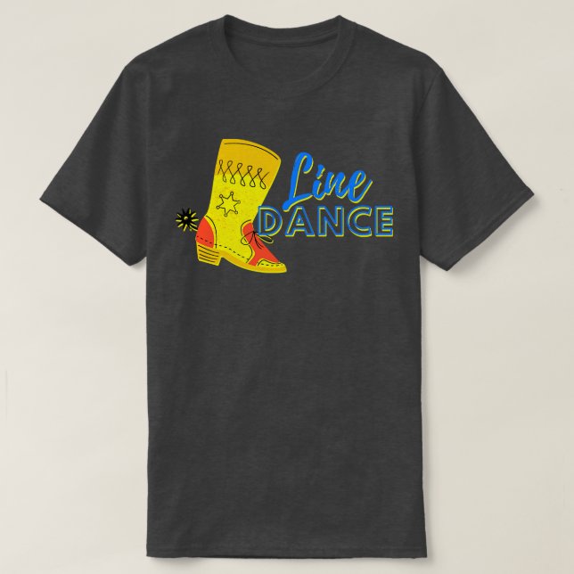 Line Dance Boots T-Shirt (Design Front)