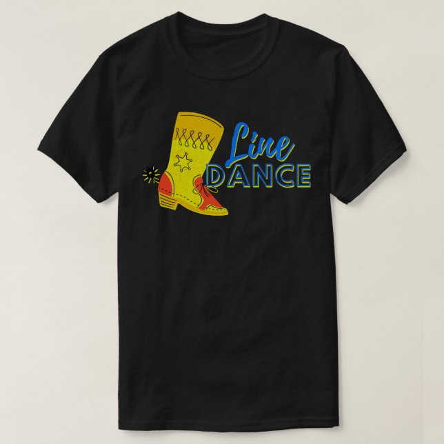 Line Dance Boots T-Shirt (Design Front)