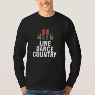 Line Dance Country Boots Western Music Flowers Mus T-Shirt