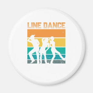 Line Dance Country Dance Line Dancing Country Gift Magnet