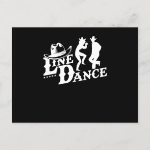 Line Dance Country Line Dancing Boots Music Gift Postcard