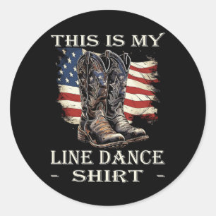Line Dance Country Music Line Dancing  Classic Round Sticker