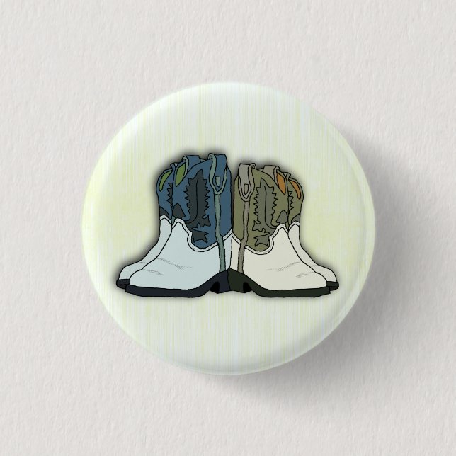 Line Dance Cowboy Boots Pair Round Button (Front)