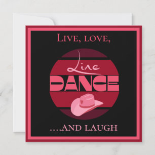 Line dance dancing pink dancer gift