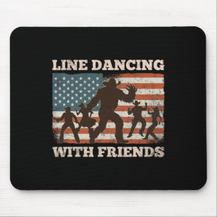 Line Dance Dancing Western Bigfoot Country Music S Mouse Pad