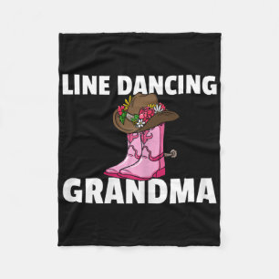 Line Dance Grandma Country Music Dancing Dancer Fleece Blanket
