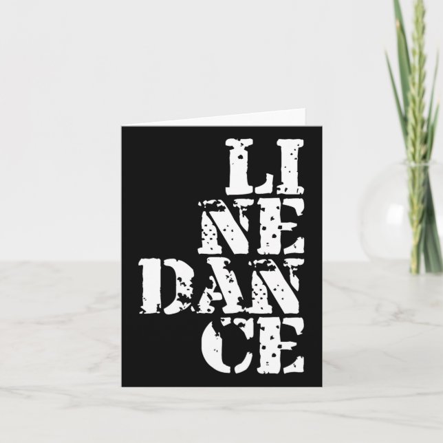 Line Dance I Line Dancing Present  Card (Front)