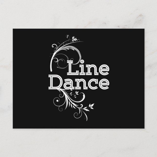 Line Dance Line Dancing Music Country Rodeo Gift Postcard (Front)
