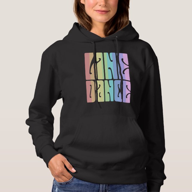Line Dance Pastel Hippie Hoodie (Front)