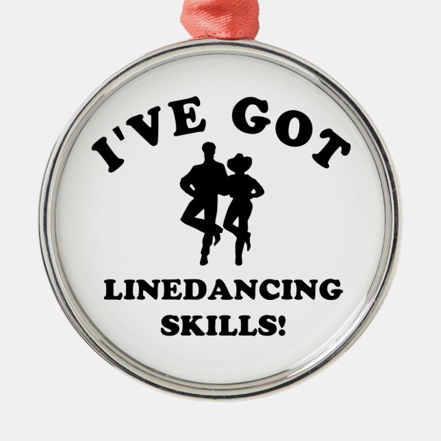Line dance skill gift items metal ornament (Front)