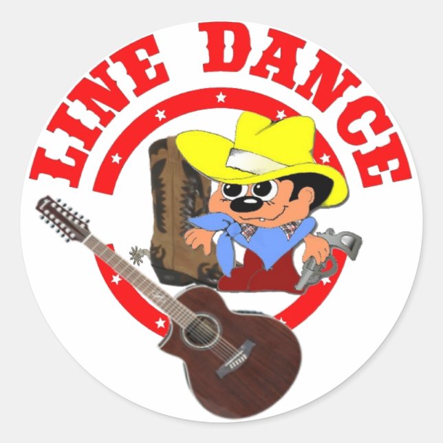 Line Dance sticker BILLI small (Front)