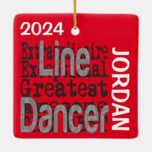 Line Dancer Extraordinaire CUSTOM Ceramic Ornament