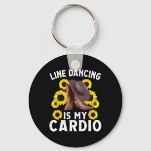 Line Dancing Art For Women Men Country Dancing Rod Key Ring