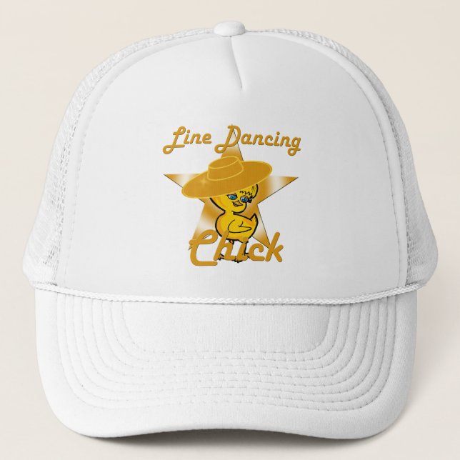Line Dancing Chick #10 Trucker Hat (Front)