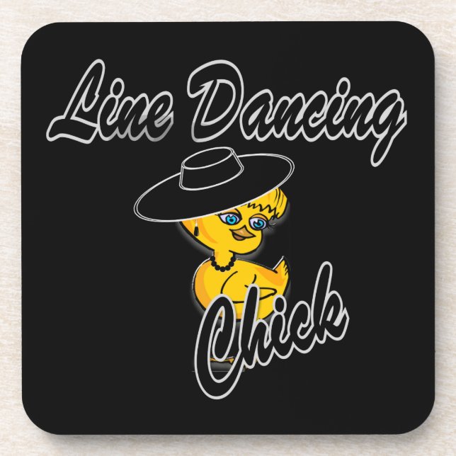 Line Dancing Chick #4 Coaster (Front)