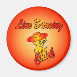 Line Dancing Chick #5 Magnet