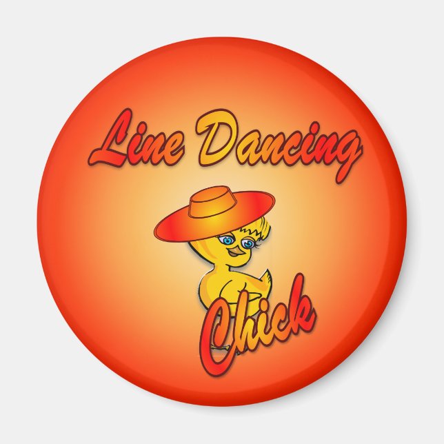 Line Dancing Chick #5 Magnet (Front)