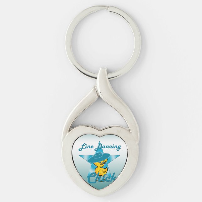 Line Dancing Chick #7 Key Ring (Front)