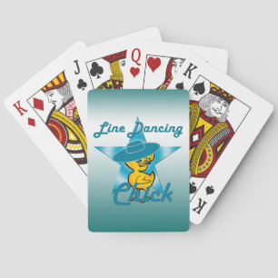 Line Dancing Chick #7 Playing Cards