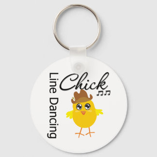 Line Dancing Chick Key Ring