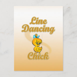 Line Dancing Chick Postcard