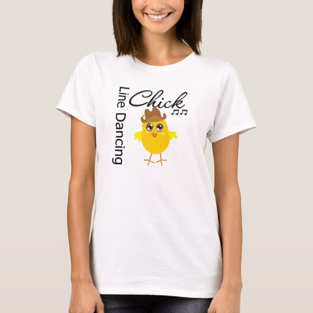 Line Dancing Chick T-Shirt (Front)