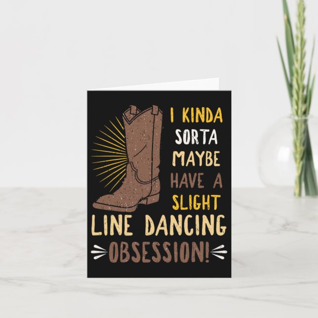 Line Dancing Choreographed Group Dancer Dance Teac Card (Front)