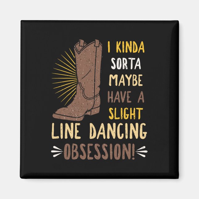 Line Dancing Choreographed Group Dancer Dance Teac Magnet (Front)