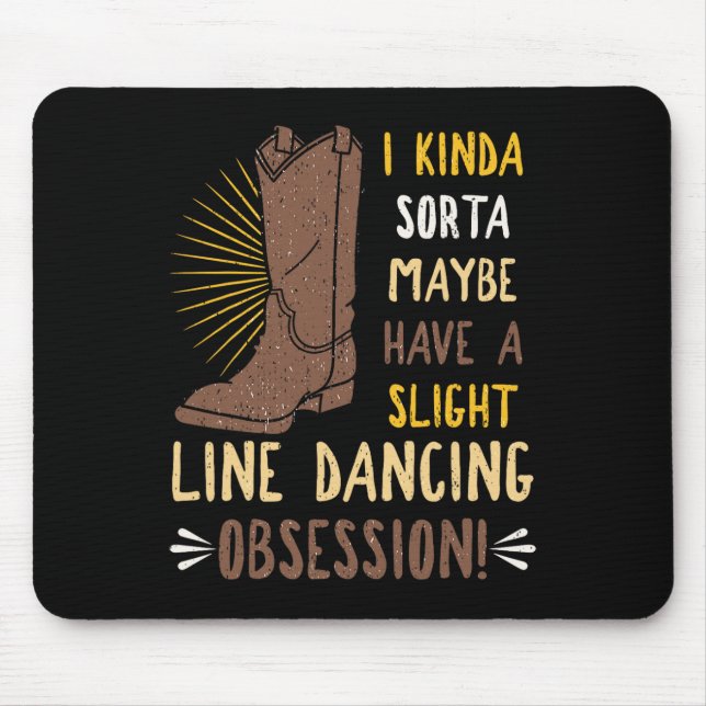 Line Dancing Choreographed Group Dancer Dance Teac Mouse Pad (Front)