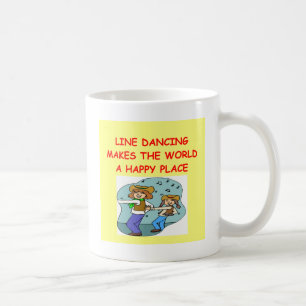 line dancing coffee mug