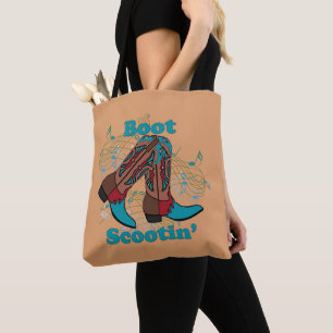 Line Dancing Country Dance Cowboy Boot Scootin" Tote Bag