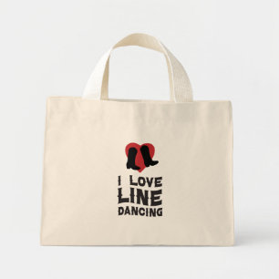 Line Dancing Cowboy Boots Cowgirl Country Music Mini Tote Bag