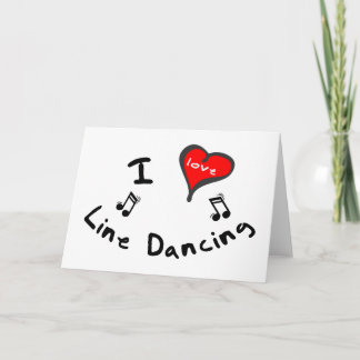 Line Dancing Gifts - I Heart Line Dancing Card
