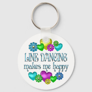 Line Dancing Happinness Key Ring