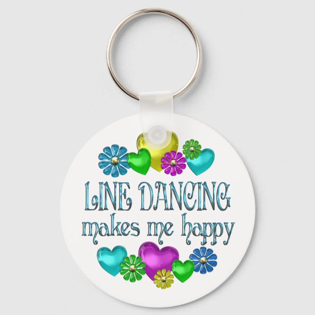 Line Dancing Happinness Key Ring (Front)