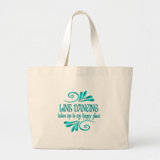 Line Dancing Happy Place Large Tote Bag