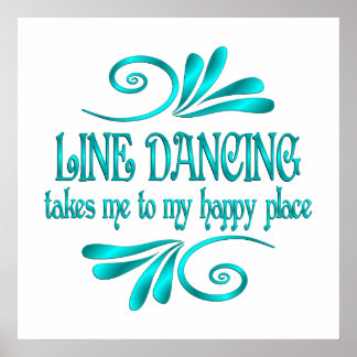 Line Dancing Happy Place Poster