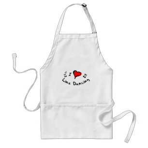 Line Dancing I Heart-Love Gift Standard Apron